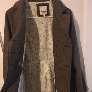 Forever 21 Brown tweed pea coat
